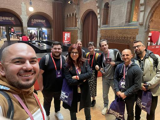 A Group of happy #RubyFriends - On the first day around lunch time