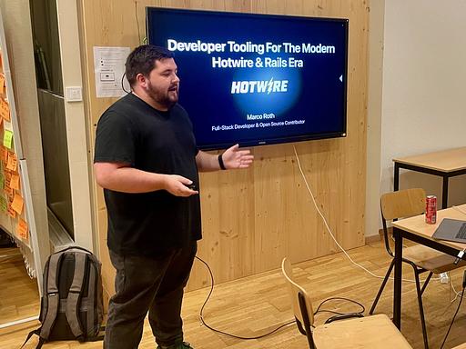 "Fantastic meeting last night with Marco Roth, who presented some new development tools for Rails/Hotwire." - Geneva.rb Meetup