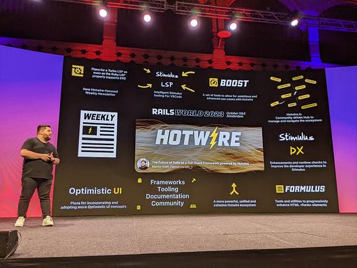 "Recap of @marcoroth_ about the future of Hotwire. This is very good. Great talk." - @benoit_tgt