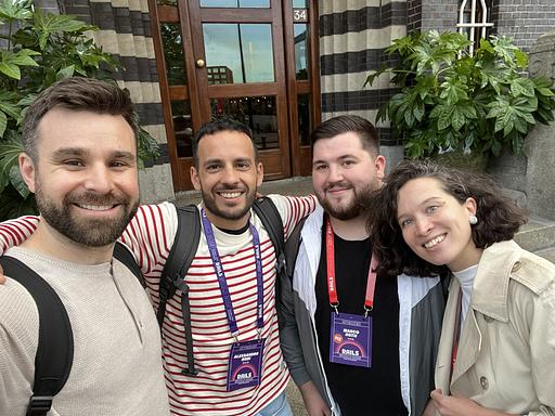 Joe Masilotti, Alessandro Rodi, Me, and Irina Nazarova - After the first day outside the conference hotel