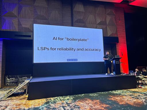 "AI for boilerplate LSPs for reliability and accuracy" - @lucianghinda