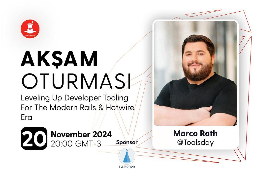 "Let's meet 🤗  @marcoroth_ will be our guest at that time 🥳 " - @ruby_turkiye