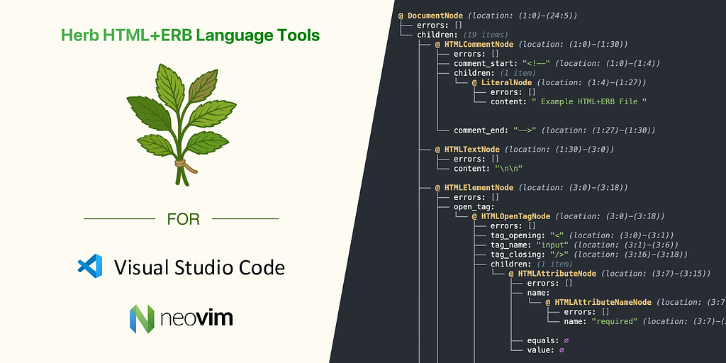 Herb HTML+ERB Language Tools