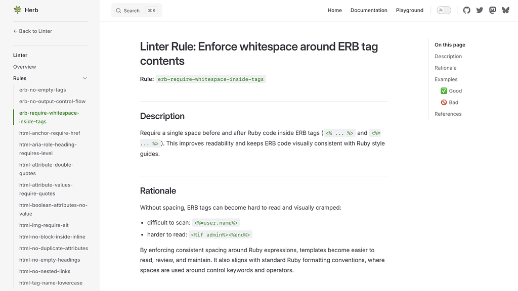 Linter Rule Documentation