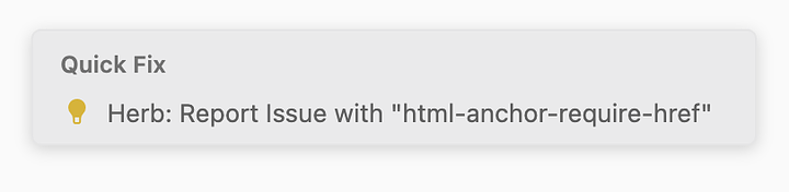 Linter Report Quick Fix