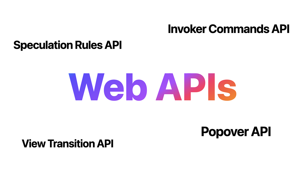 Advancements in Web APIs